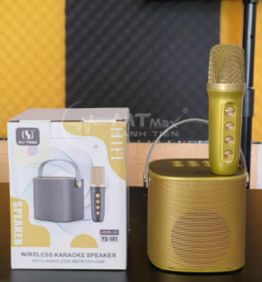 Loa karaoke mini YS 101/102 nghe nhạc bluetooth Kèm Mic