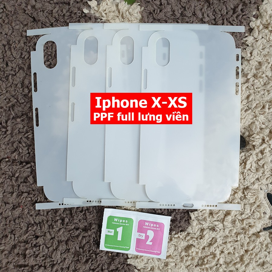 Dán PPF chống xước Iphone X XS full lưng viền