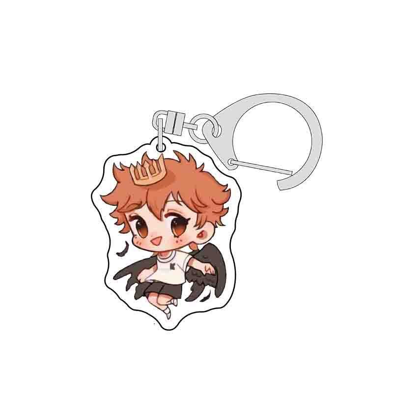 ( Mica trong acrylic ) Móc khóa in hình HAIKYUU!! VUA BÓNG CHUYỀN ver TAI THÚ CUTE anime chibi xinh xắn độc đáo