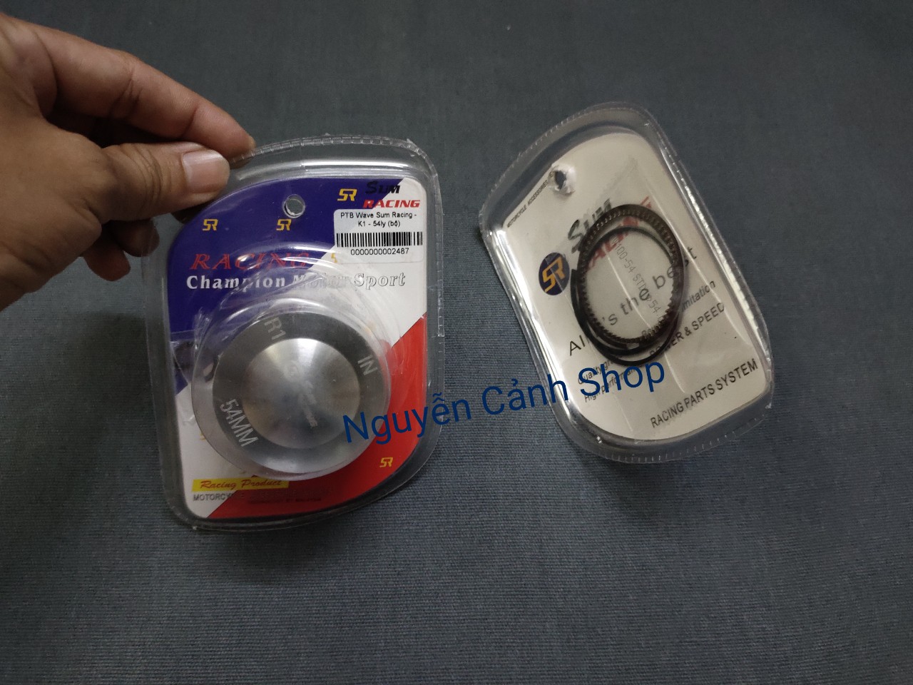 [HCM]pis tông bạc wave 100 trái 54mm đầu lòi