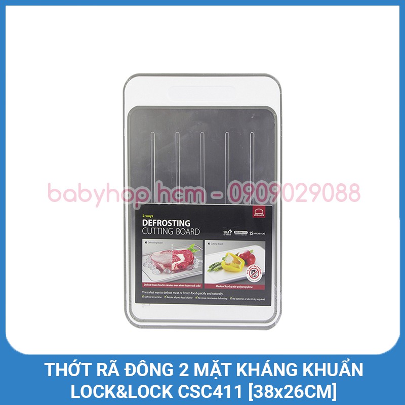 Thớt Rã Đông 2 Mặt Kháng Khuẩn Lock&Lock Csc411 [38X26Cm]