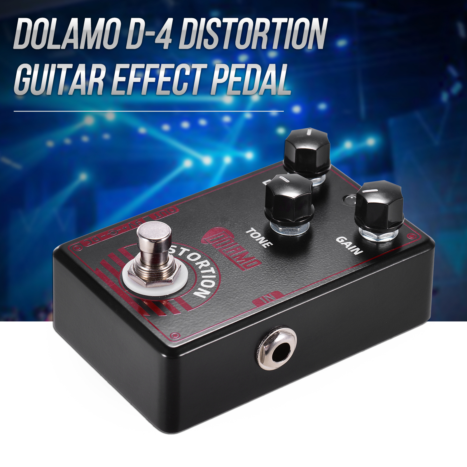 [ammoon]quà bí mật Dolamo D-4 High Gain Distortion Guitar Effect Pedal True British Style Effect Pedal with True Bypass for Electric Guitar