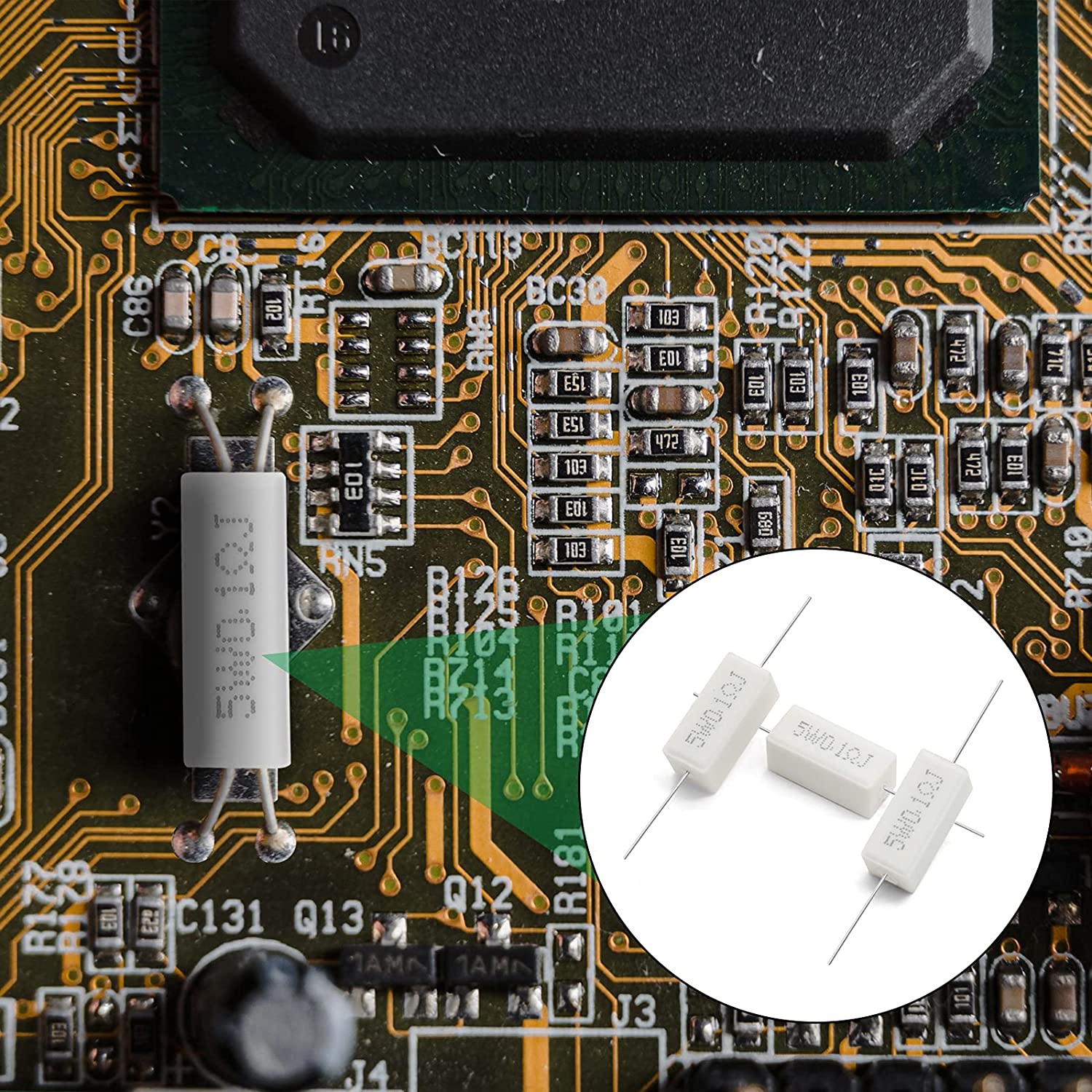 Trở Sứ 5W - (Trở Công Suất) - 10 Cái