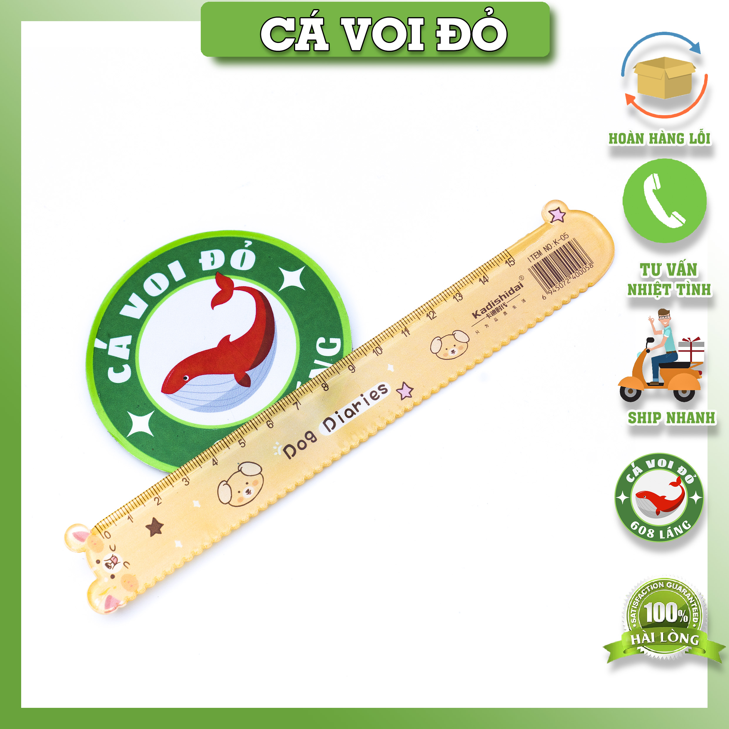 Thước kẻ hoạt hình cute 15cm ZH-708