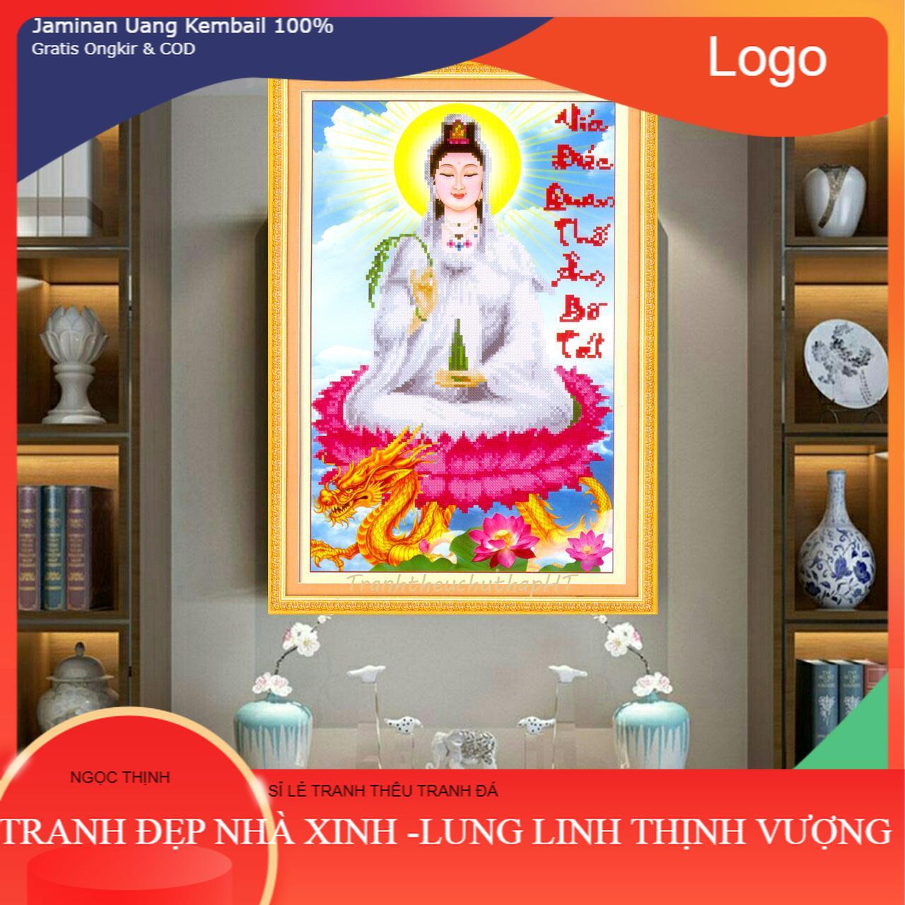 Tranh thêu chữ thập phật bà quan âm 222905 - tự thêu