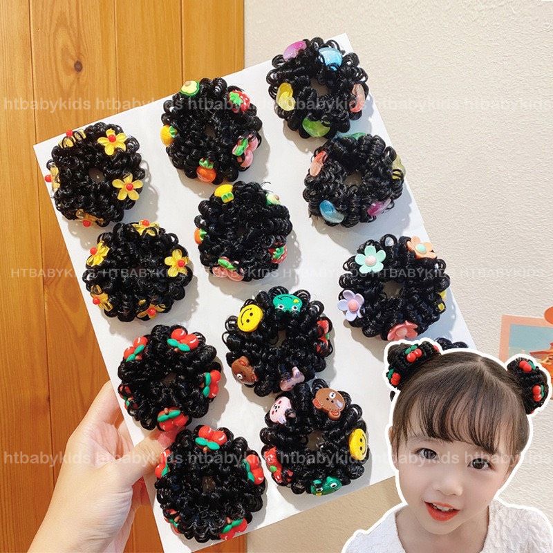 Set 2 Dây Buộc Tóc Giả Búi Tóc Natra Cho Bé