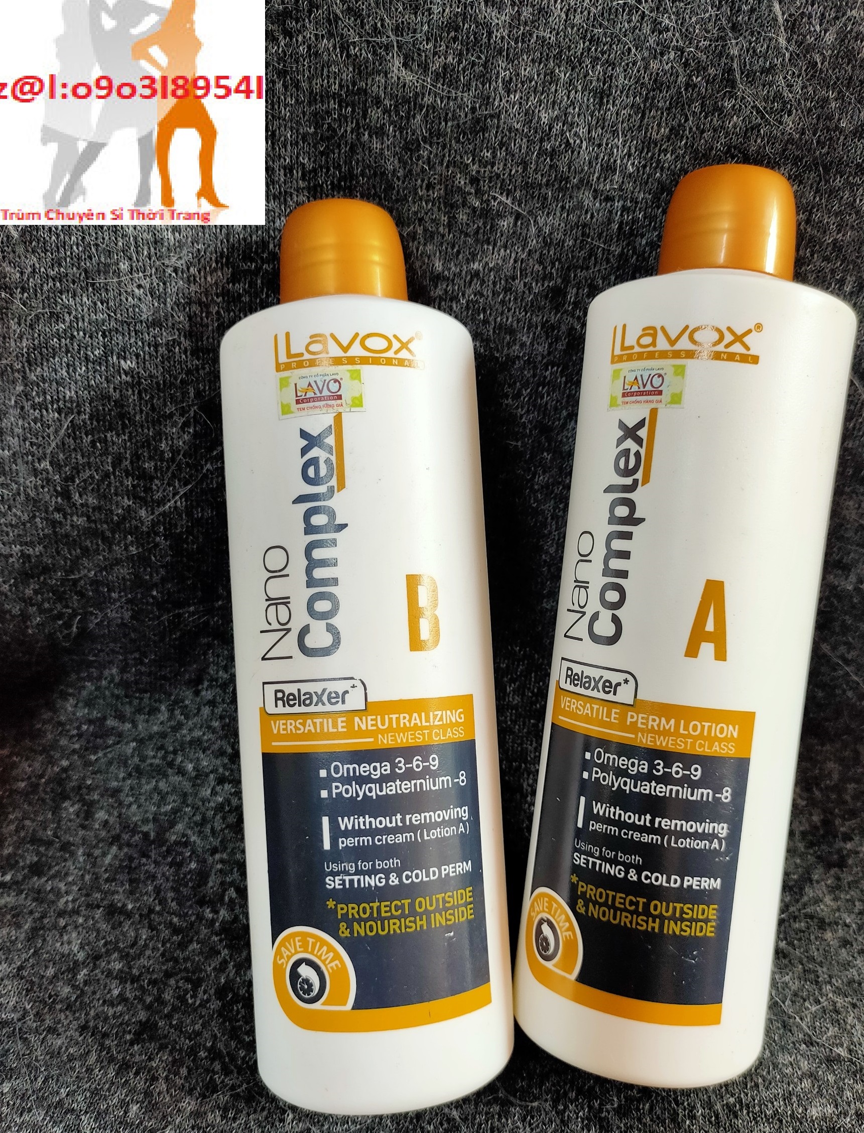 Uốn vạn năng lavox nano complex RELAXER dùng cho uốn nóng uốn lạnh chữ A B in hoa