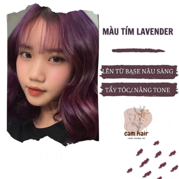 Thuốc Nhuộm Tóc Tím Lavender Nhuộm Tại Nhà ( Tặng oxi + găng tay+hdsd)