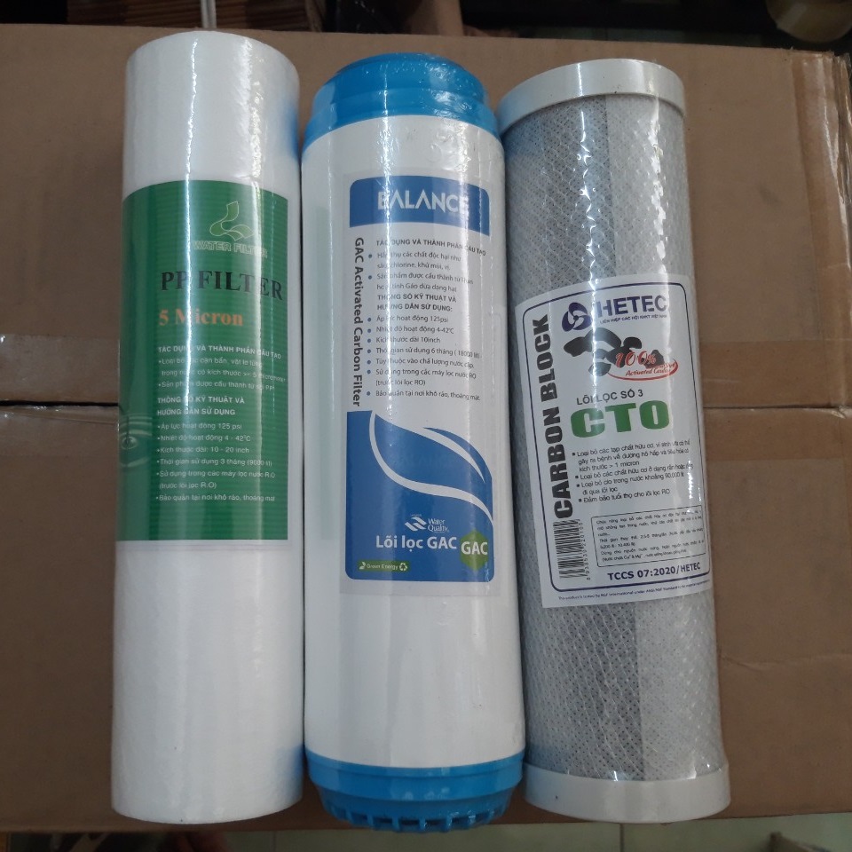 BÁO GIÁ 3 Lõi Lọc Nước | Shopee Lazada Sendo Tiki mới nhất 2 Bộ 3 lõi lọc nước sinh hoạt/ RO gia đình 10 inch