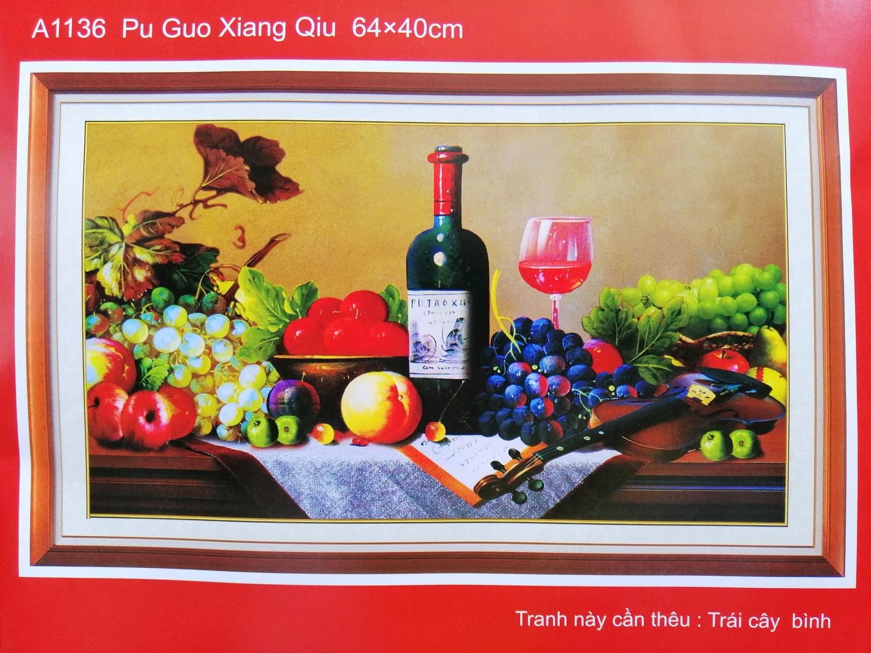 Tranh thêu chữ thập trái cây a1136