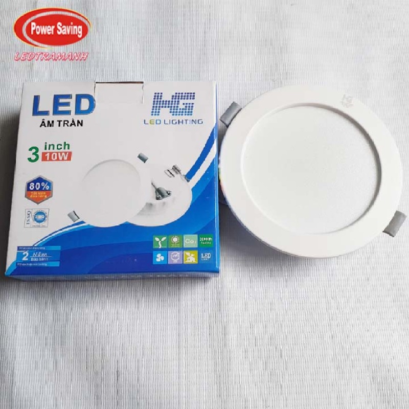 Đèn led âm trần HG 10w DOB khoét lỗ 90mm