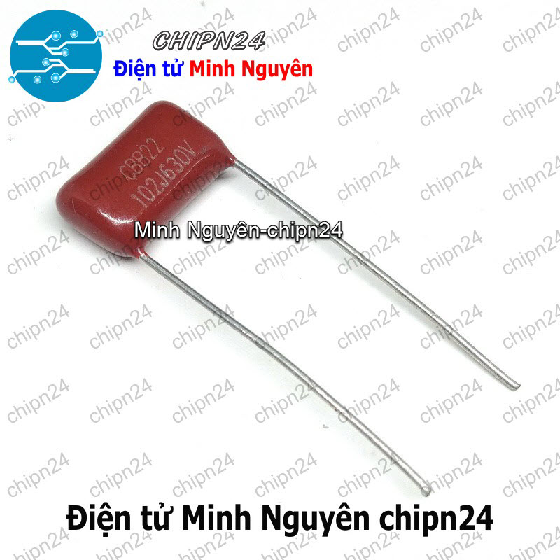 [5 con] (F234) Tụ CBB 630V 102J P=10mm (102 0.001uF 1nF) - HH005870