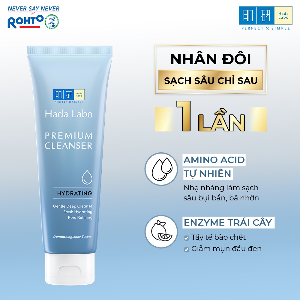 Sữa Rửa Mặt Cao Cấp Hada Labo Premium Cleanser Hydrating 100g