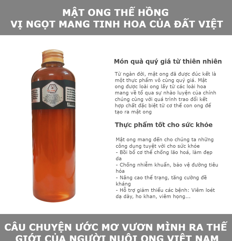 Mật Ong Thế Hồng 700G