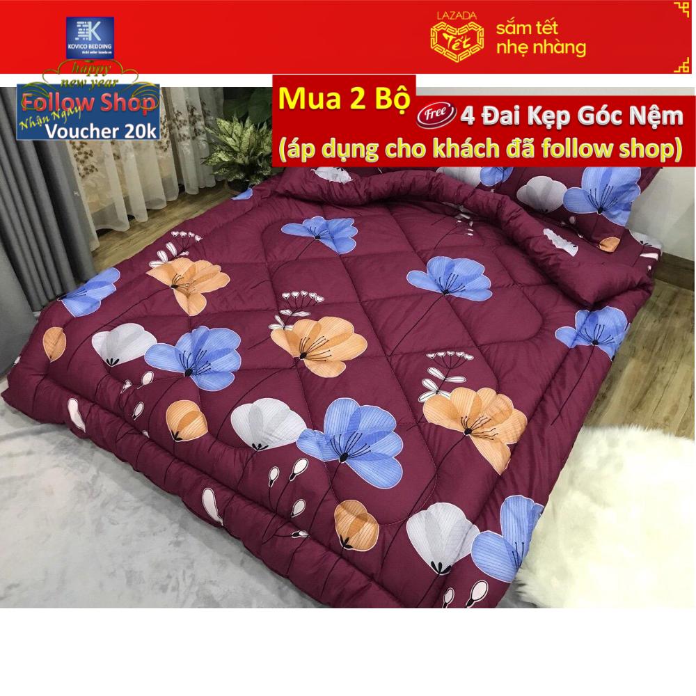 (FreeShip MAX) Set Chăn Ga Gối Phao Poly Mẫu Mới