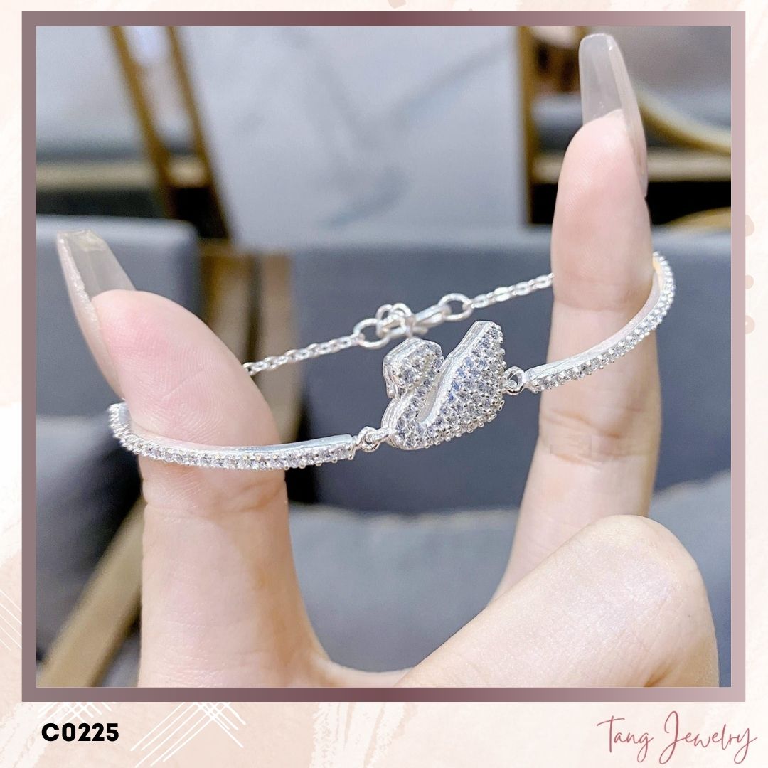 Tang c0225 - lắc tay bạc hình thiên nga dành cho nữ