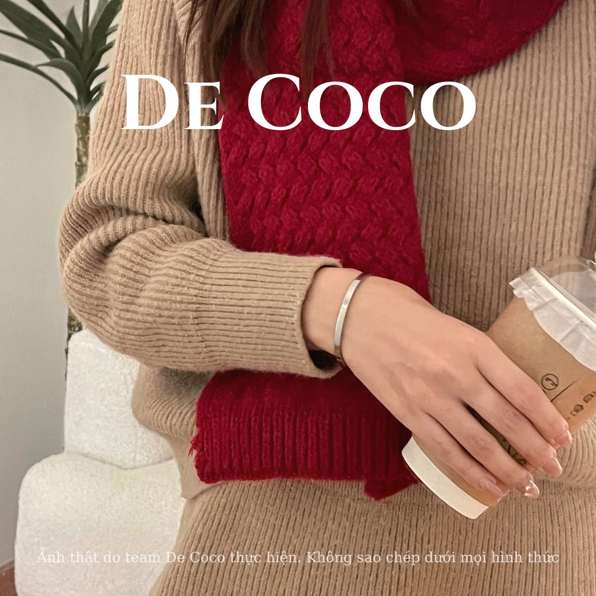 Vòng tay Basic Cuff, vòng tay đôi thép titan cao cấp De Coco