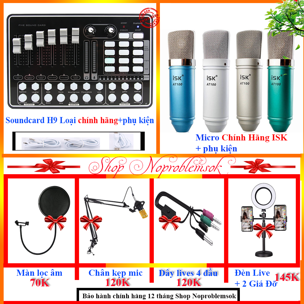 Micro368 fantastic professional online karaoke singing mic kit (H9 with auto tune-mic at100)