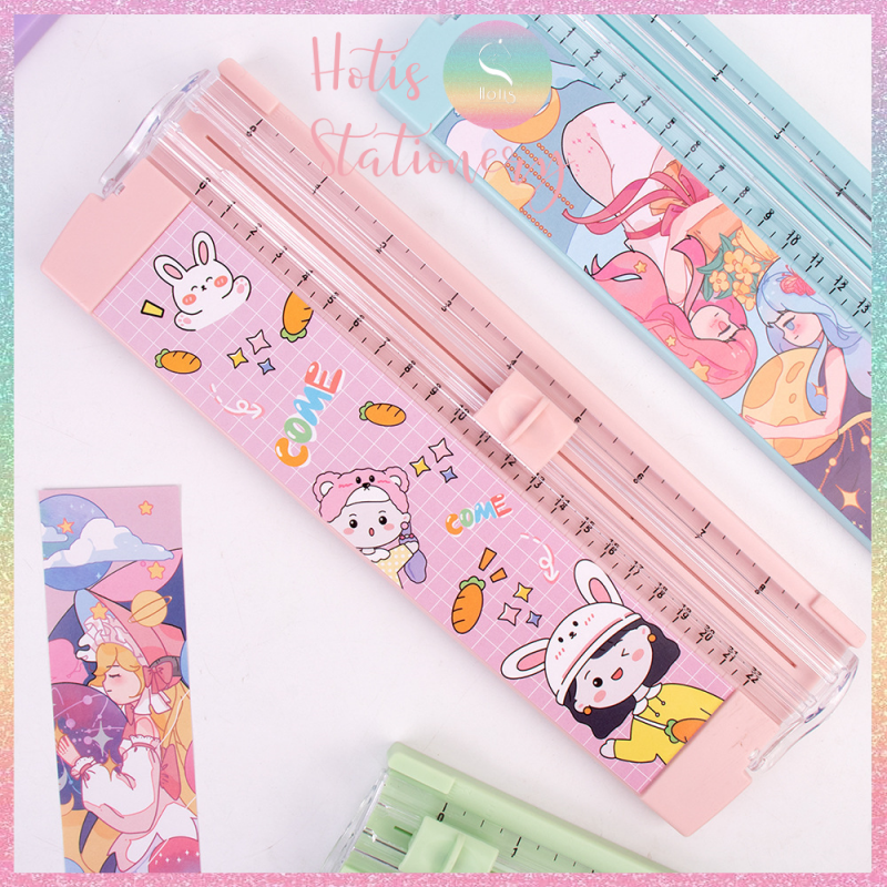 HOTIS 10 MÀU - Bàn cắt giấy mini A4 có thước gấp 27x8.5cm - Nhiều màu