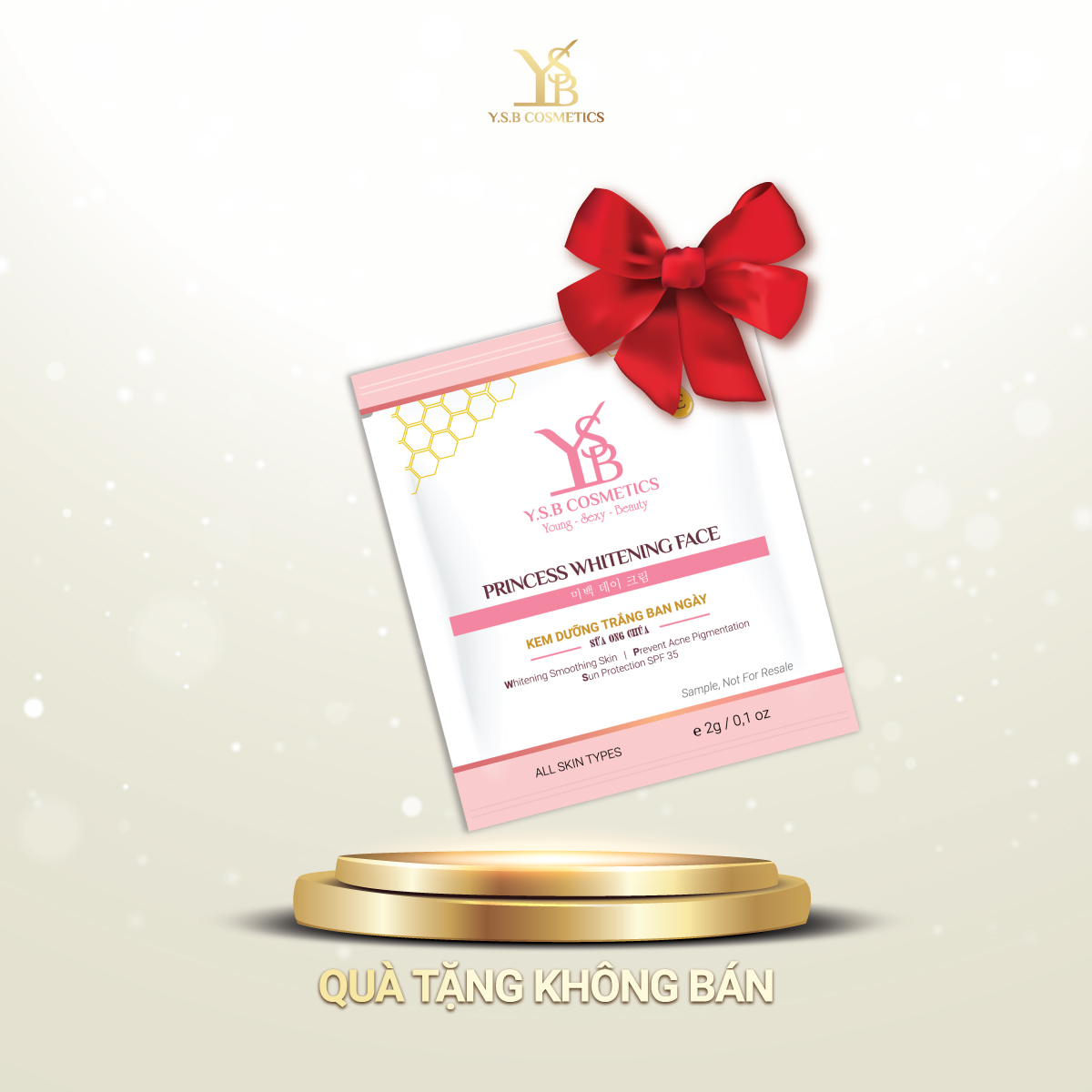 [HCM]Túi Sample PRINCESS WHITENING FACE (Quà tặng không bán)