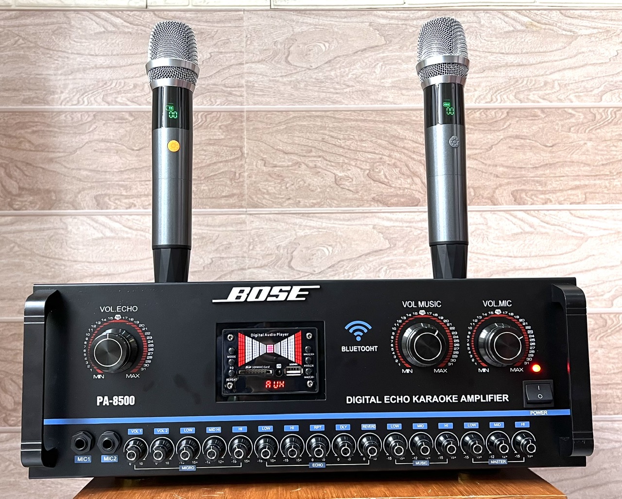 Âmpli đẩy liền vang liền micro PA - 8500 CAO CẤP