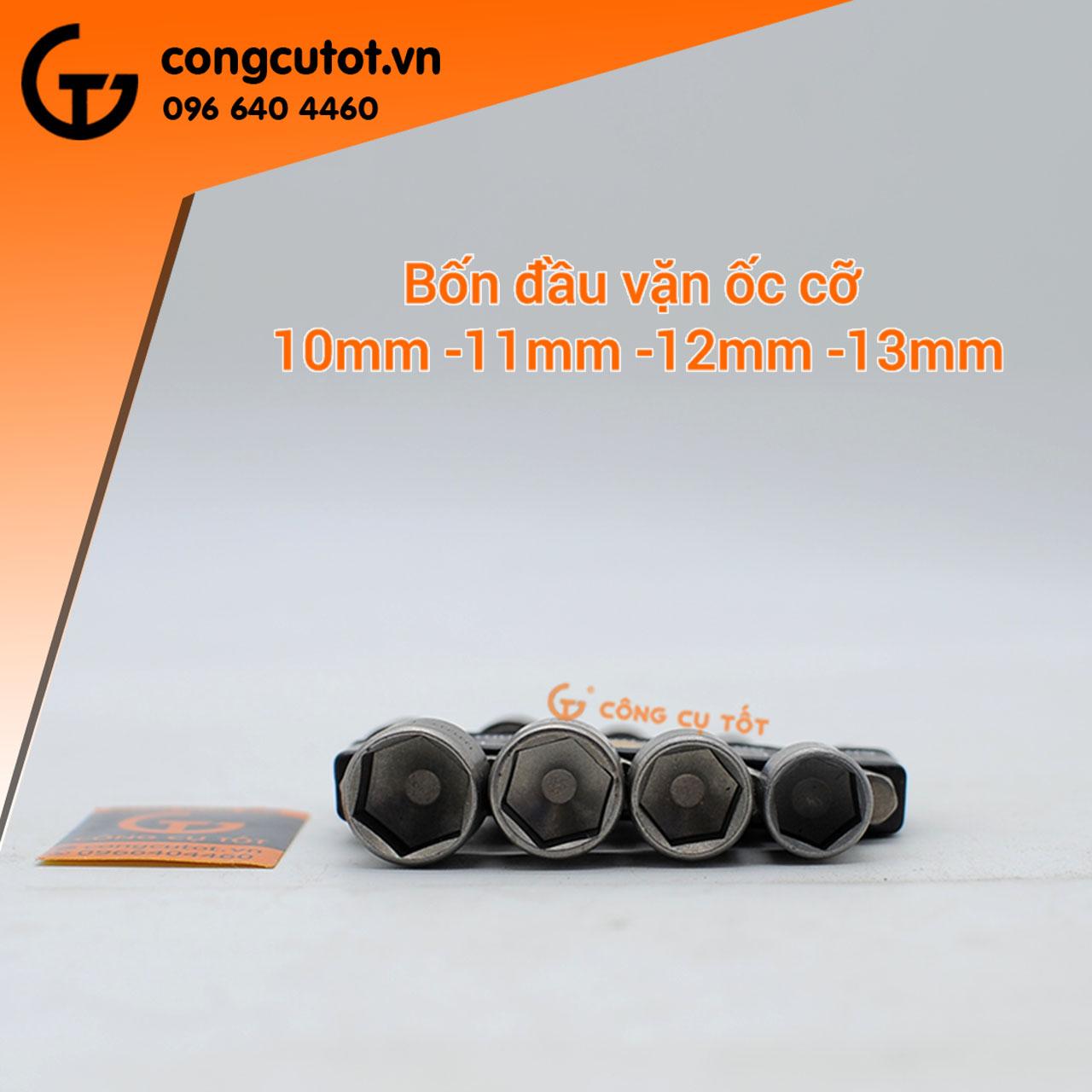 Bộ 9 khẩu vặn ốc chuôi lục