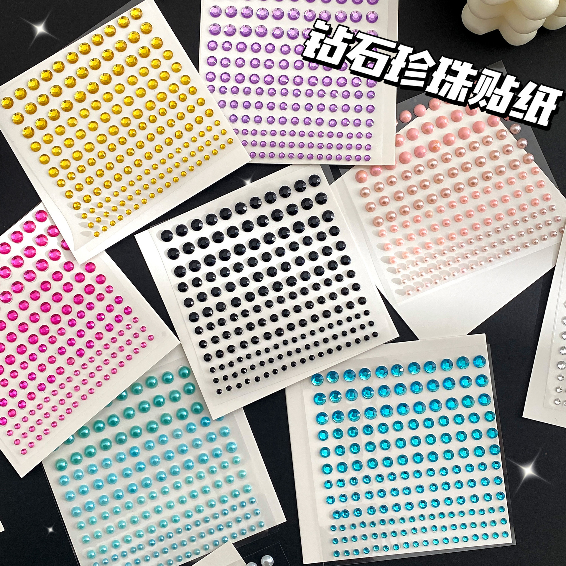 Sticker Diamond Pearl Decoration Journal Diary DIY Material