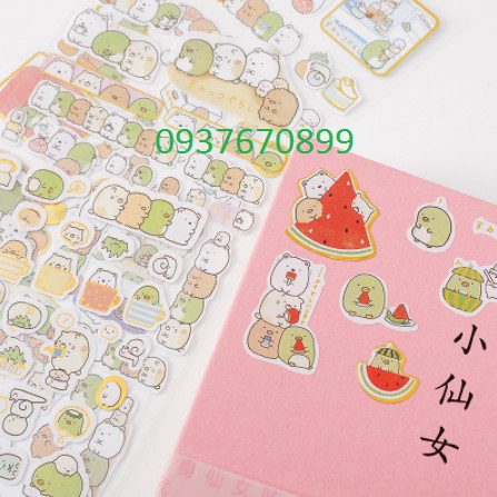 [HCM]Set 2 tấm Sticker Dán Trang Trí Molang ( Trang Trí Sổ Kế Hoạch Sổ Nhật Ký)-tầm 120 cái