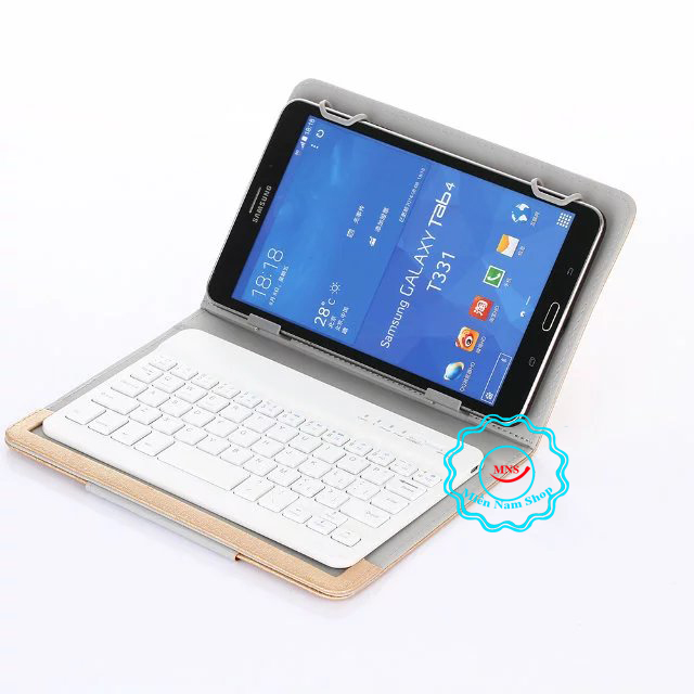 Bao Da BLUETOOTH Cho Máy Tính Bảng/ Ipad 7 đến 8 Inch Cho 3 Hệ Điều Hành IOS/ ANDROID/ WINDOWS (Màu Vàng)