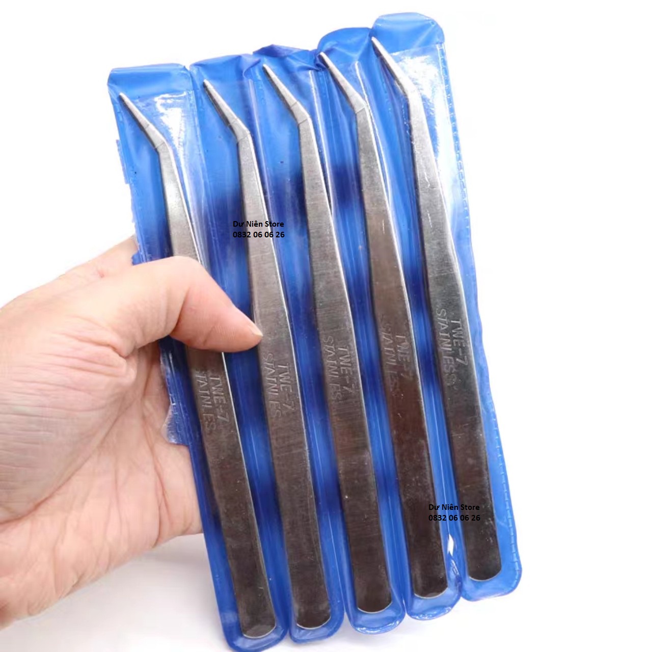 Curved Nose Tweezers Straight Nose Tweezers Thread Picker Combo of 5
