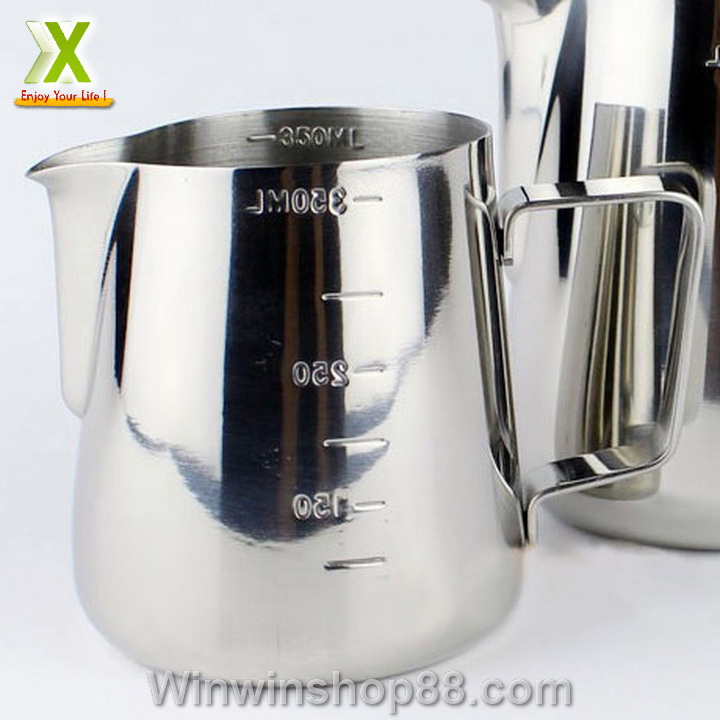 Ca đánh sữa inox có vạch chia 350ml