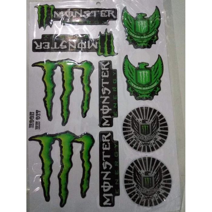 LOGO Tem nổi monster CHỮ M