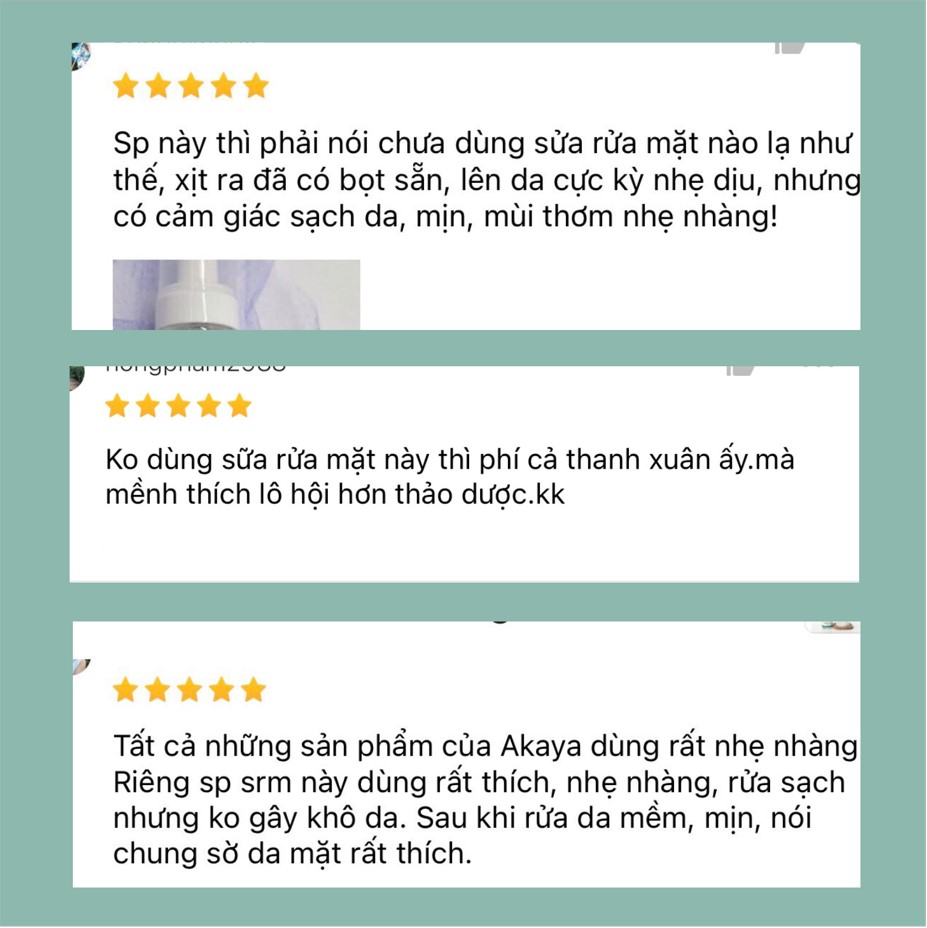 SỮA RỬA MẶT TẠO BỌT THIÊN NHIÊN