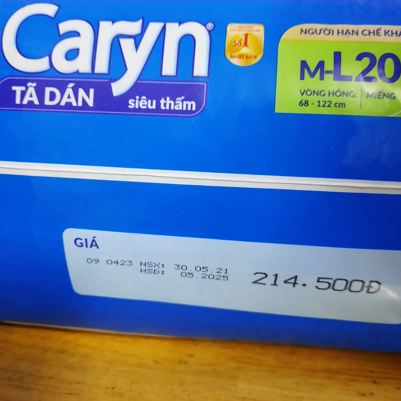 Tã Caryn người già M/L 20 + 3 (miếng) - BACH HOA HV