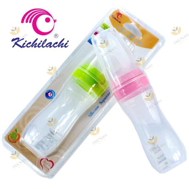 bình thìa ăn dặm silicon kichilachi Xuất Nhật