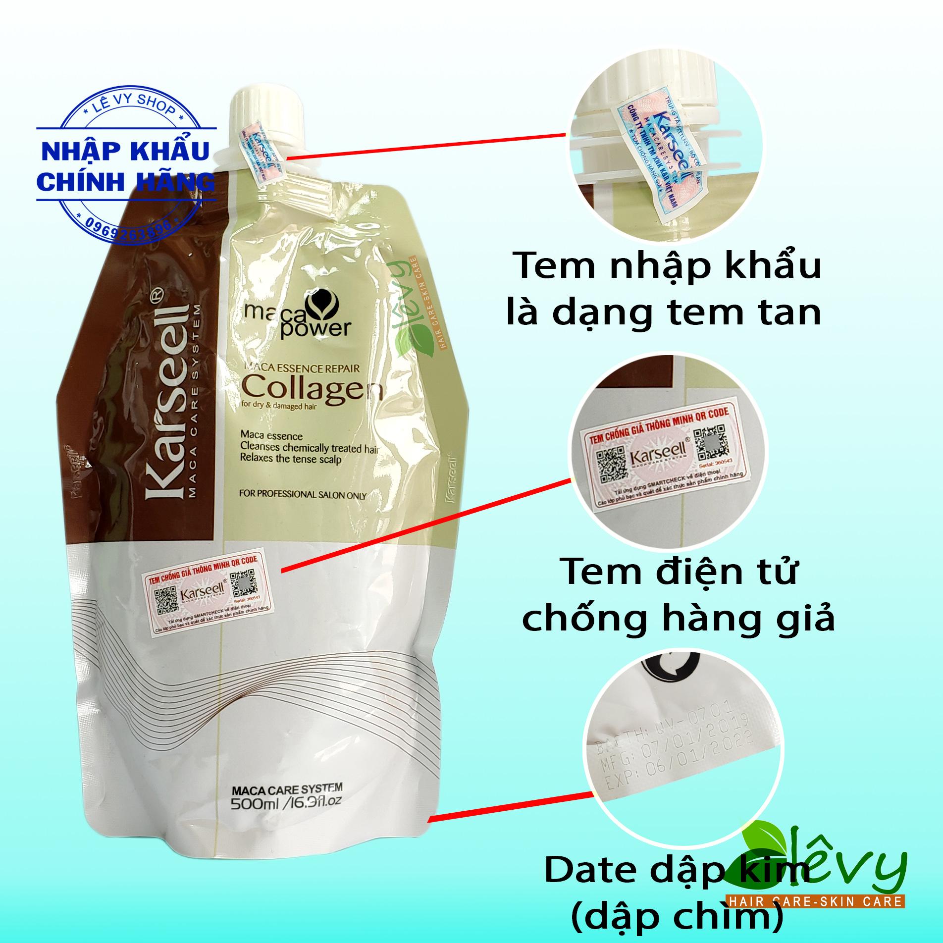 Dầu Hấp Karseell Collagen Phục Hồi Tóc Hư Tổn  500ml
