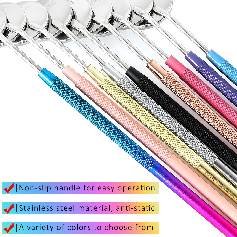 Multifunctional Round False Eyelash MirrorLong Handled Beauty MagnifierRemovable Mirror Tool For Checking False Eyelash Extensions.