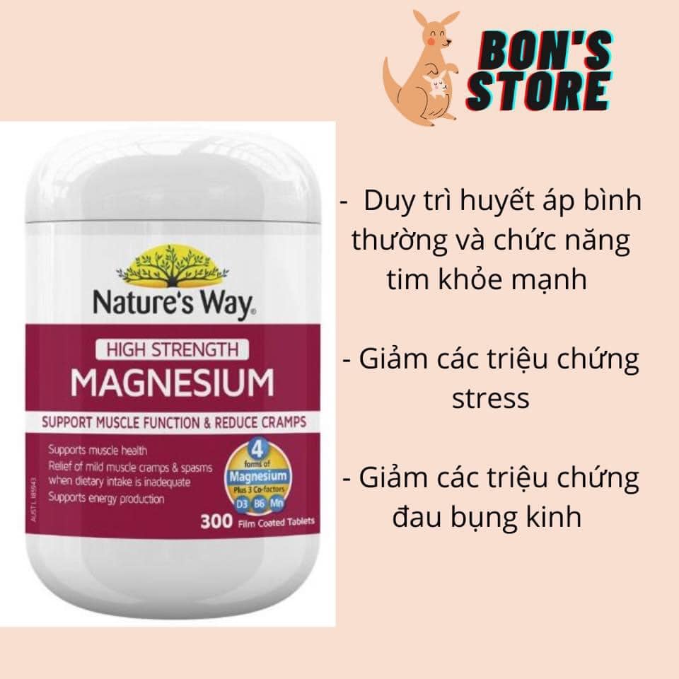 Nature's Way High Strength Magnesium 600mg 300 Tablets