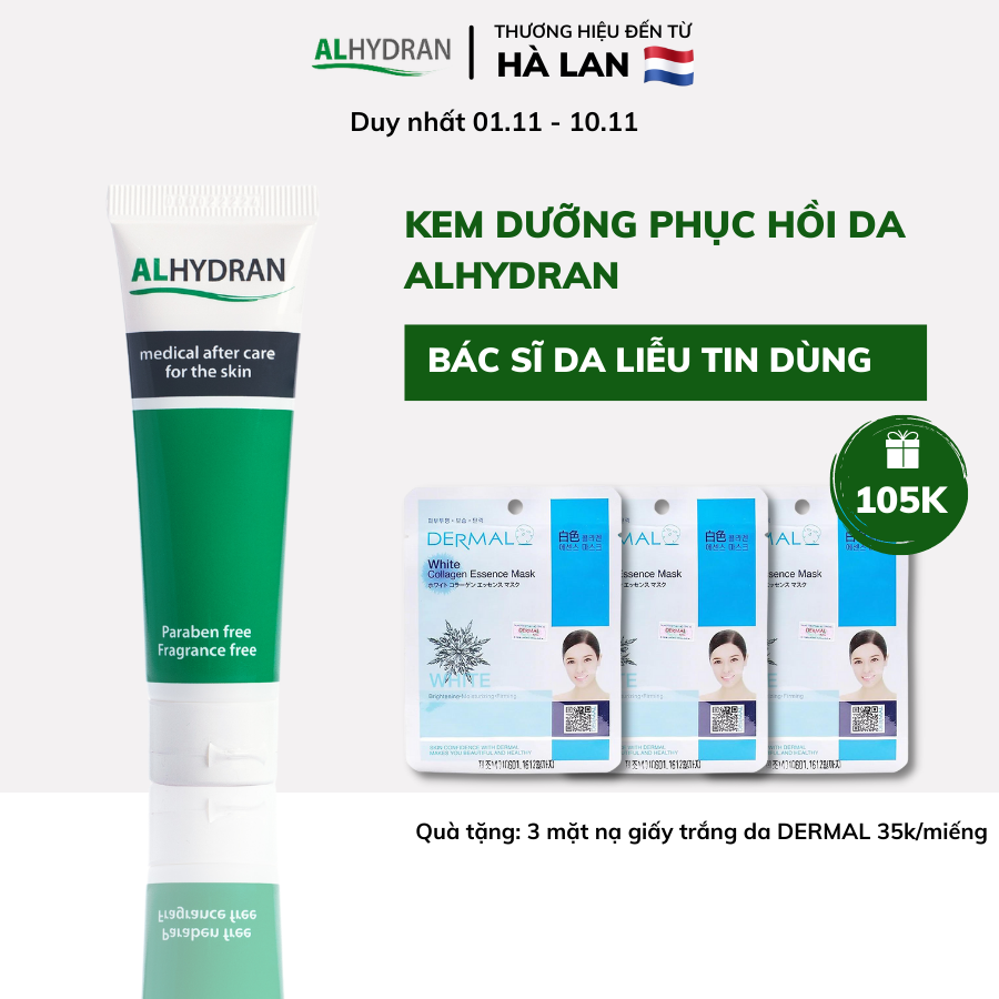 Kem Dưỡng Phục Hồi Da Chuyên Sâu ALHYDRAN - An Toàn, Làm Dịu Da & Tái Tạo Da Tổn Thương [CHÍNH HÃNG HÀ LAN]