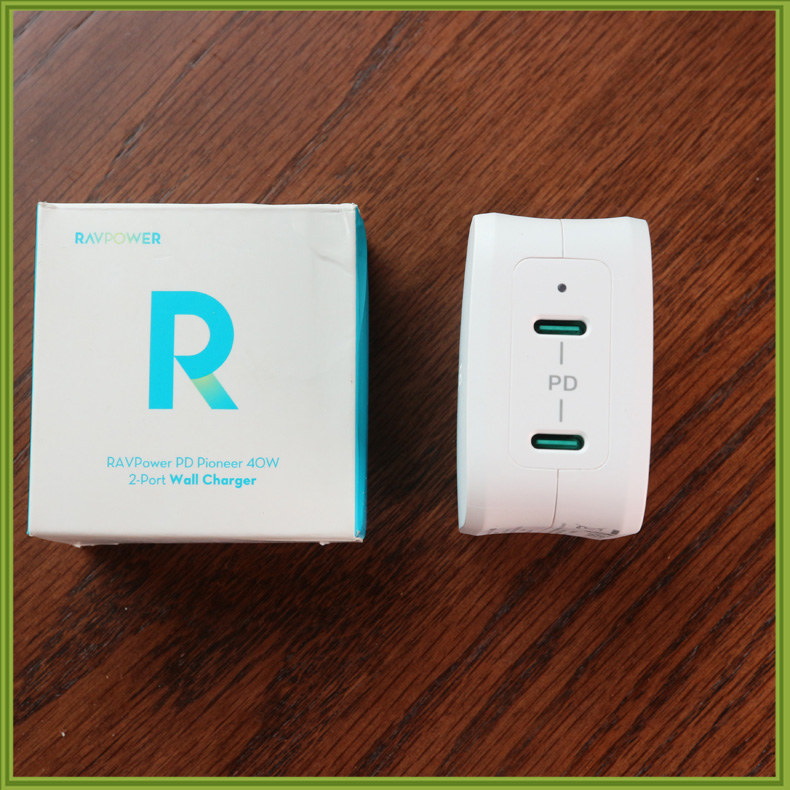 [Original] Cốc sạc nhanh RAVPOWER 2 cổng USB-C PD 40W