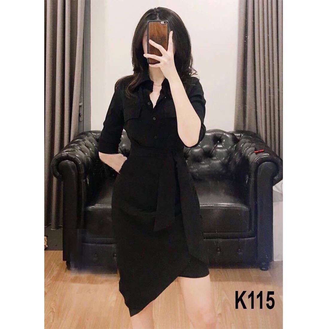 [HCM]Đầm Sơ Mi Ôm Body Buộc Nơ Eo Voan Lụa Cao Cấp Thời Trang Young Lady