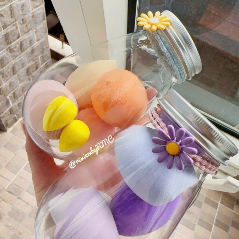 Set 6 cái Bông Phấn Hồ Lô Lọ Hoa Cúc