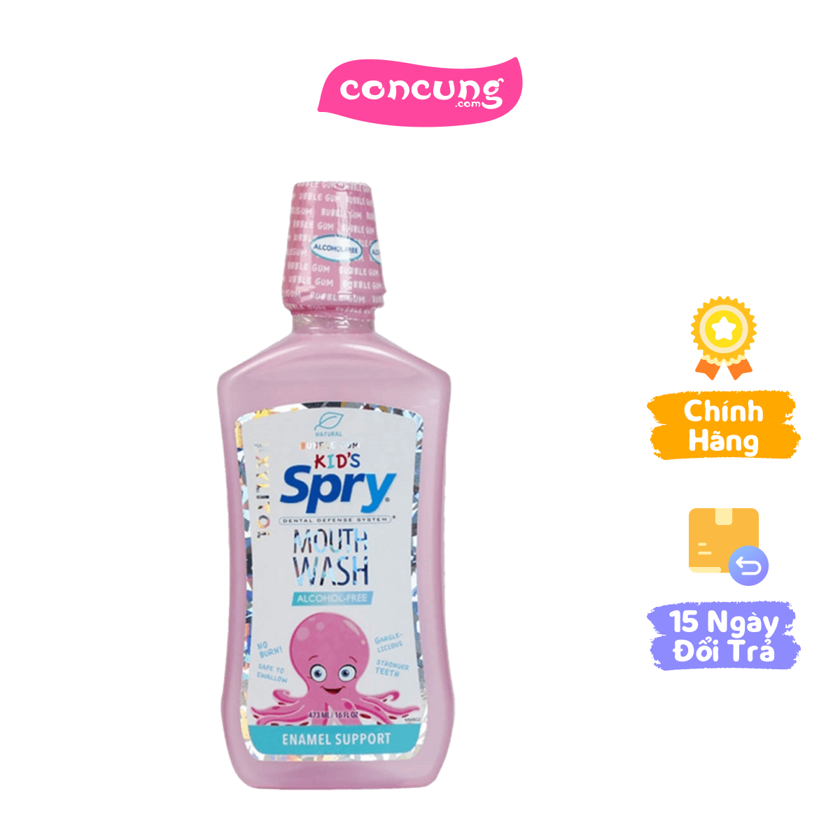 Nước súc miệng trẻ em Spry chai 473ml