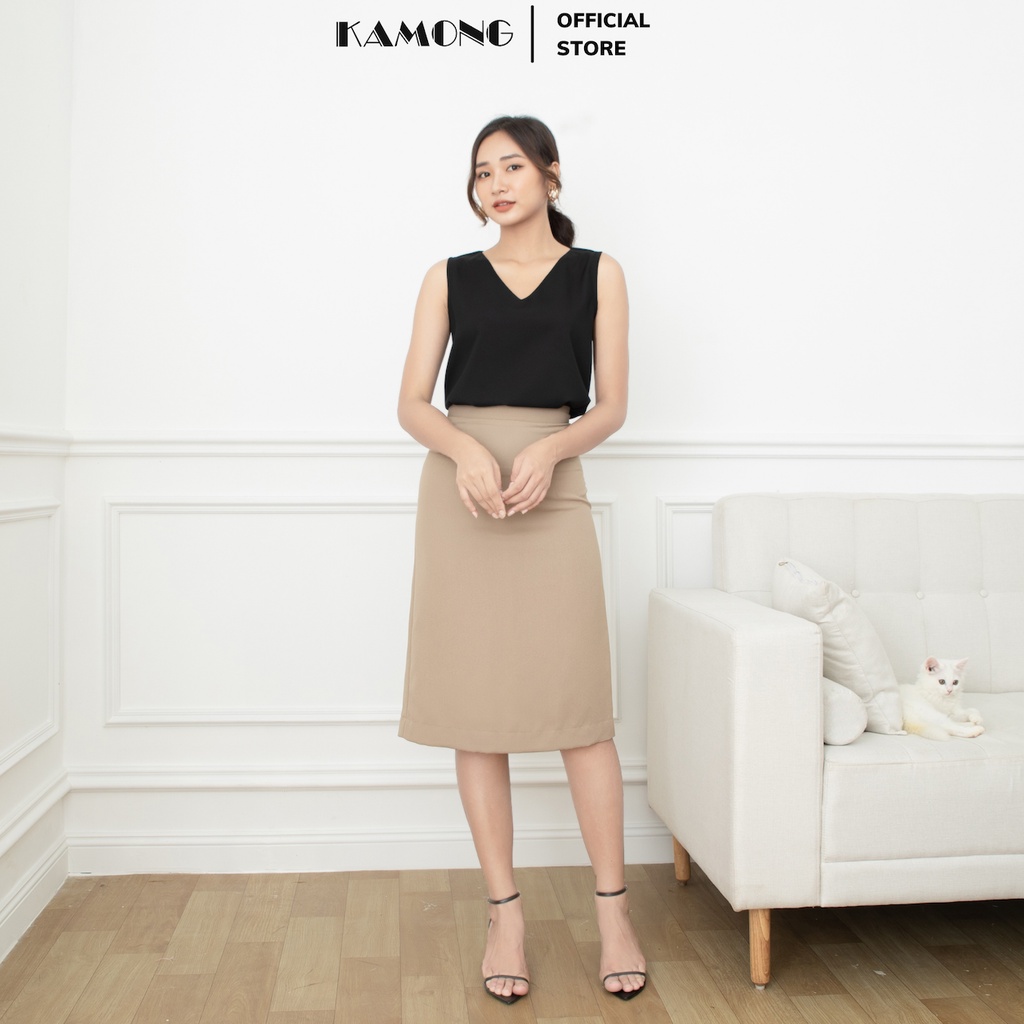 Áo Kiểu Nữ Sát Nách Cổ Tim Kamong A140