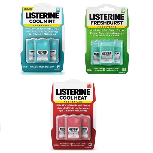 MIẾNG NGẬM THƠM MIỆNG LISTERINE POCKETPAKS (3HỘP)