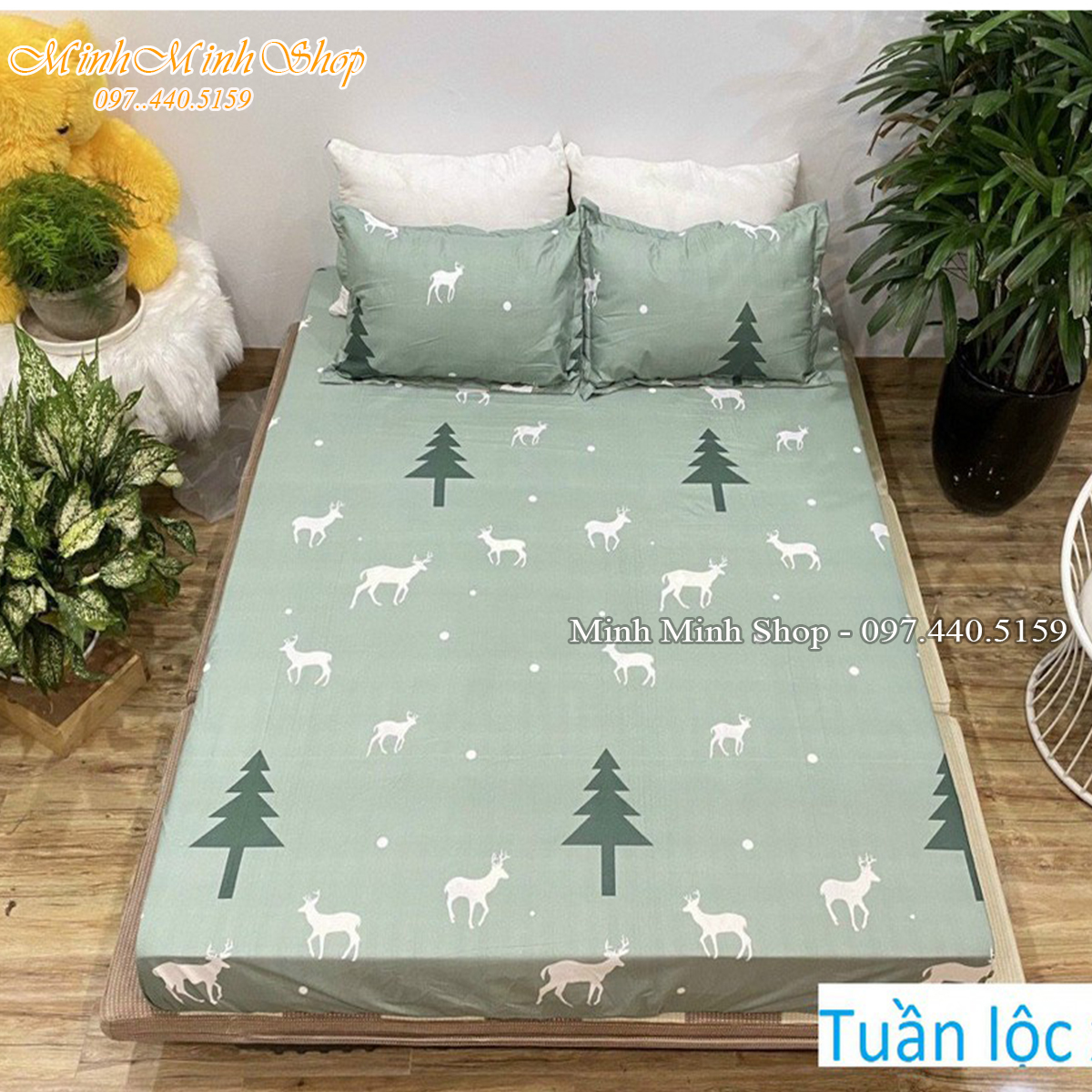 Bộ ga gối kèm vỏ gối kích thước 45 x 65cm chất liệu cotton poly | nhiều kích thước