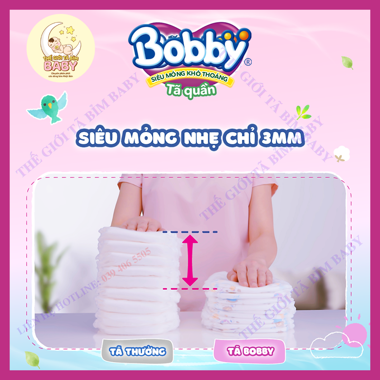 [HÀNG MỚI] Tã Quần Bobby Mega Jumbo size M 120 miếng