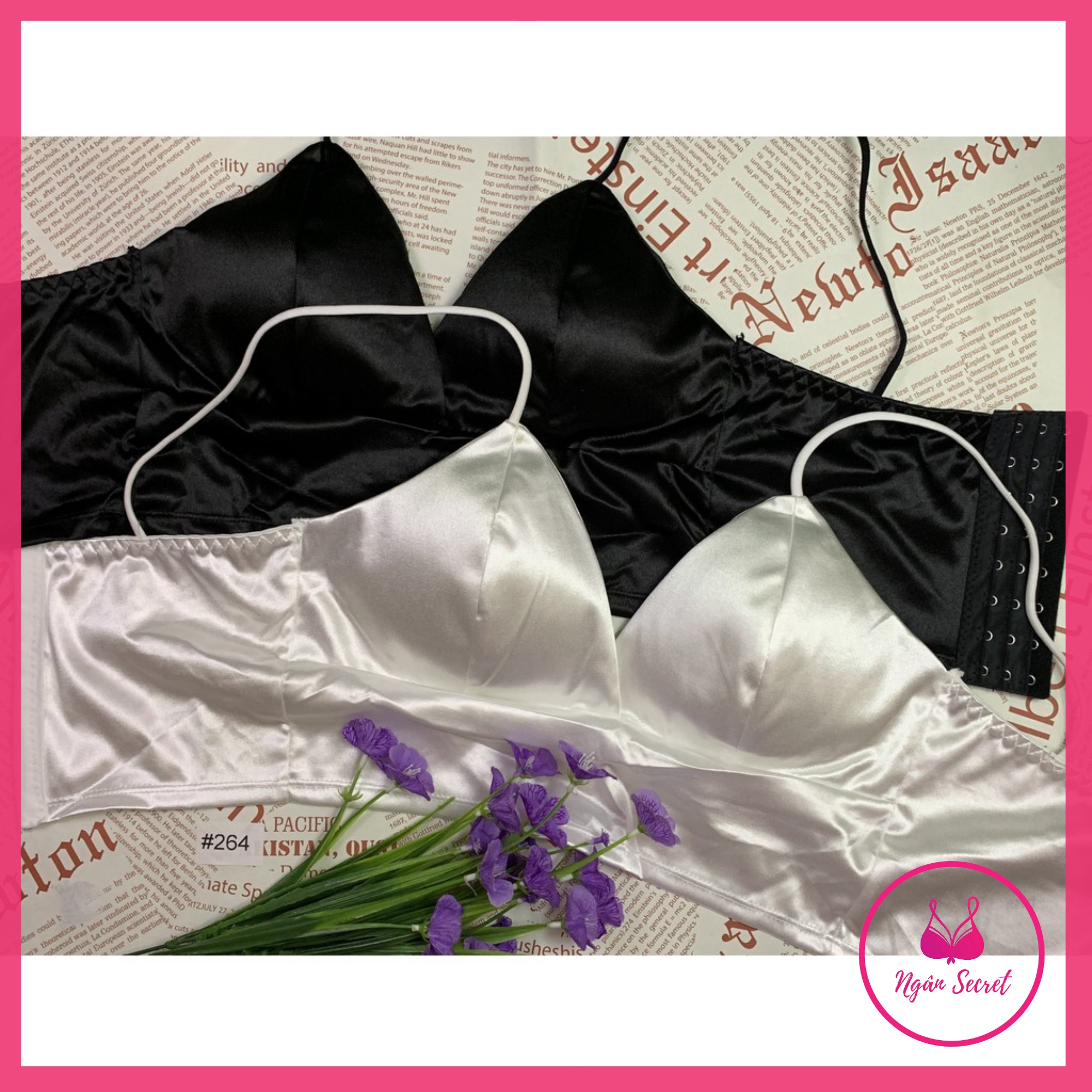 [HCM]ÁO BRA LỤA PHI BÓNG 8 NẤC CÀI SEXY 264