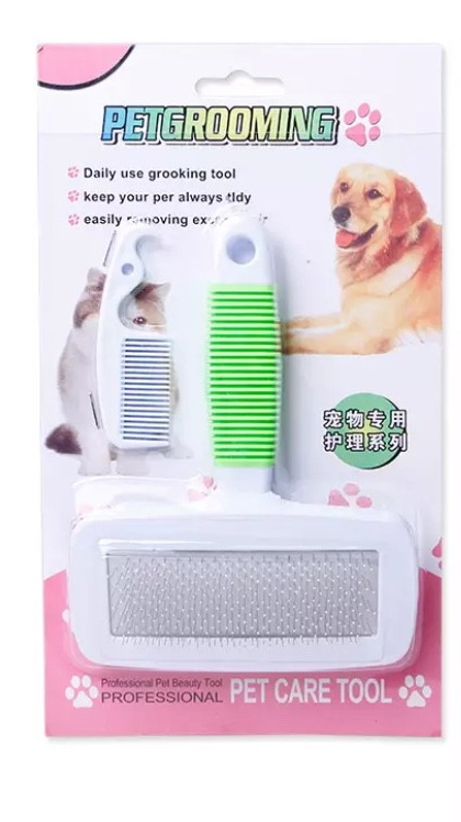 [Hoàn tiền 10%]  LƯỢC CHẢI LÔNG CHO PET THÚ CƯNG CHÓ MÈO Kiểu chấm bi Dài 16cm Thương hiệu PETGROOMING - Pet shop Uytinpro