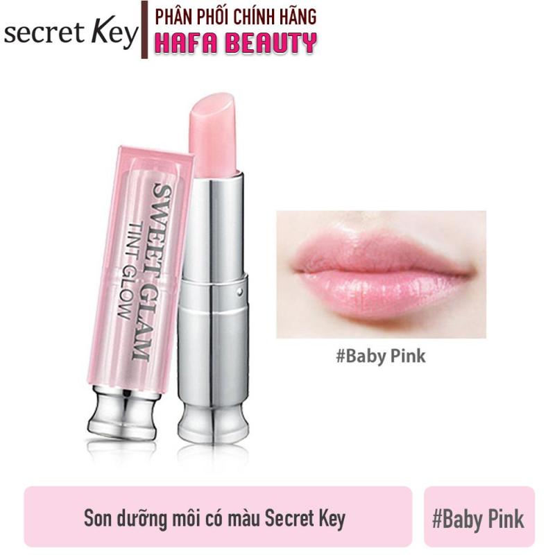 Son dưỡng môi có màu Secret Key Sweet Glam Tint Glow 3.5g #Baby Pink (Hồng nhạt) cao cấp